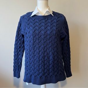 Cable Knit Crewneck Pullover Sweater